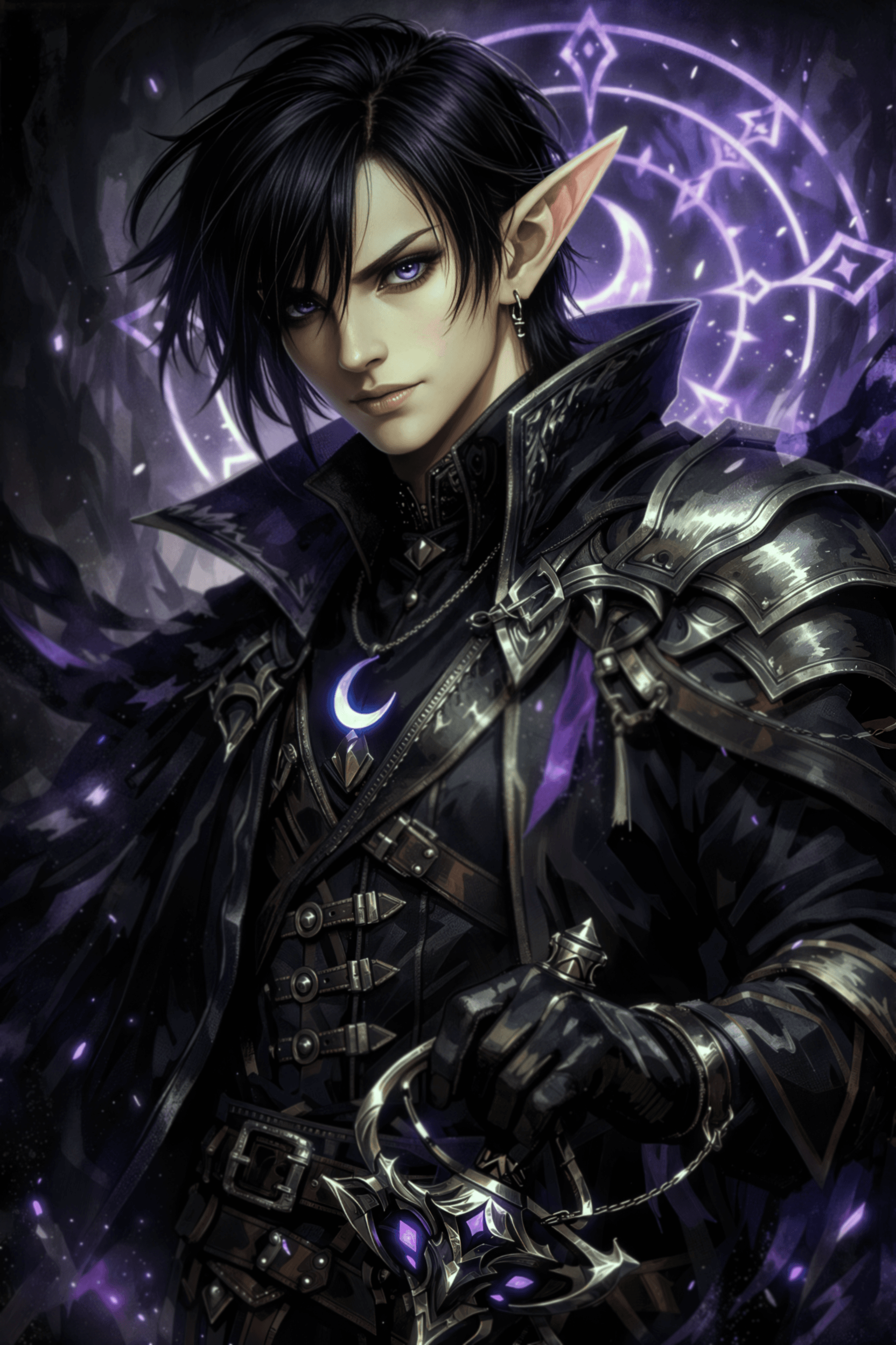 An elven warlock of the deep woods