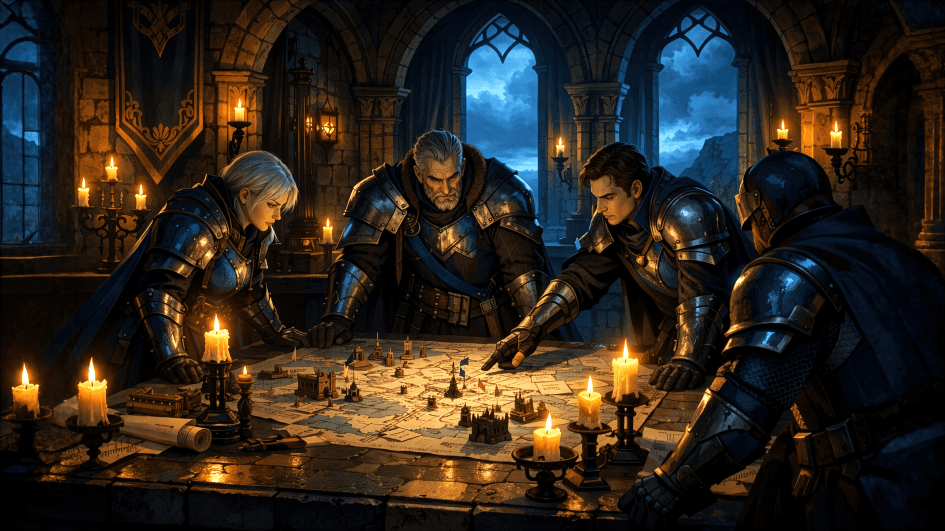 The Royal Council convenes in the great hall