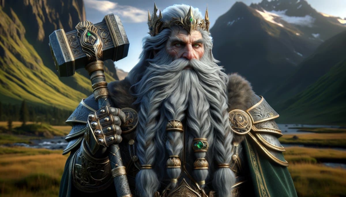 King Barim Ironshield — ruler of the Gilded Halls of Durumbar