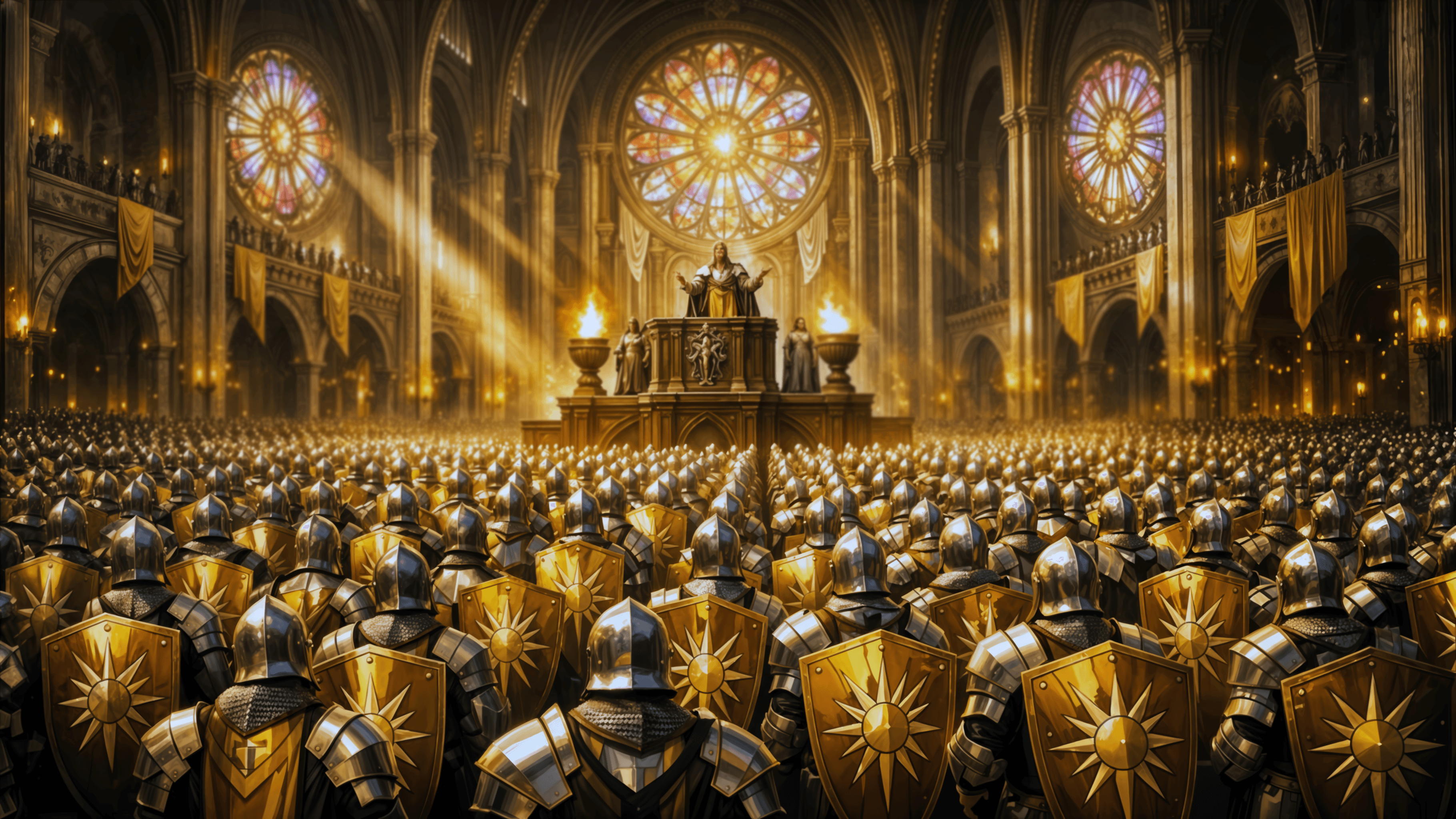 Holy warriors rally beneath Solara's banner